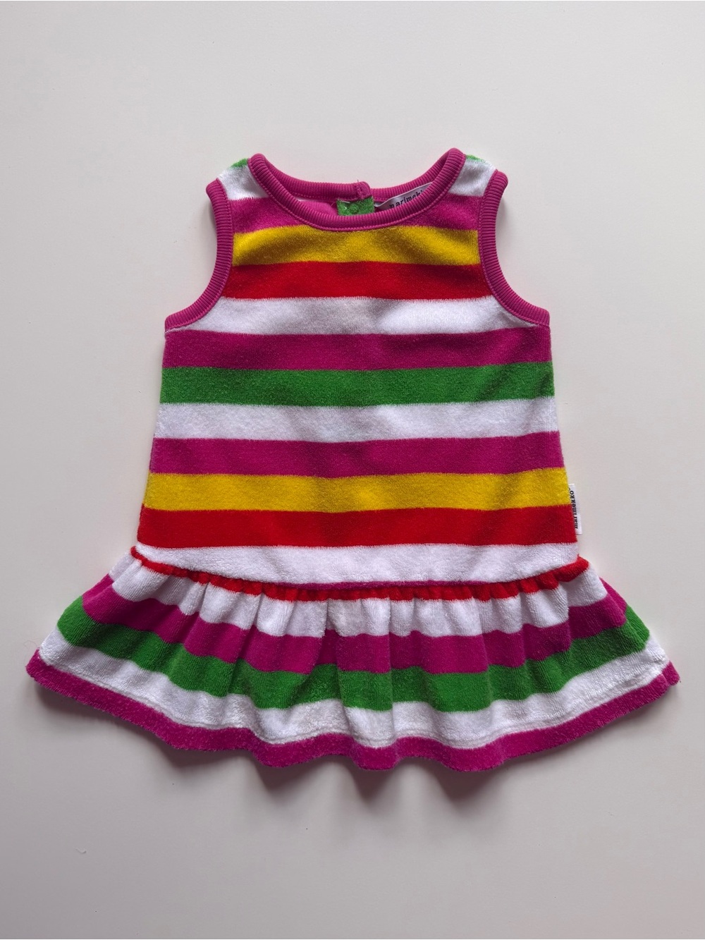 Marimekko Baby Girl Keikku Striped Terry Dress - Size 6M